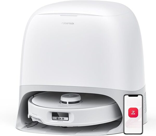 roborock Qrevo Curv Robot Vacuum and Mop, 18,500Pa Suction, Zero-Tangling, DuoDivide Main Brush, FlexiArm Arc Side Brush, FlexiArm Mop, AdaptiLift Chassis, Auto Mop Washing & Drying, Self-Emptying