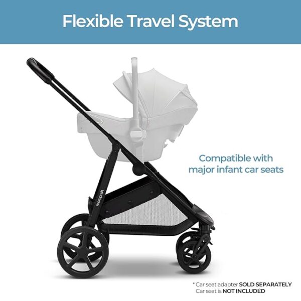 Mompush Wiz 2-in-1 Convertible Baby Stroller with Bassinet Mode, Foldable Infant Stroller with Reversible Seat and Large UPF 50+ Canopy - Image 2