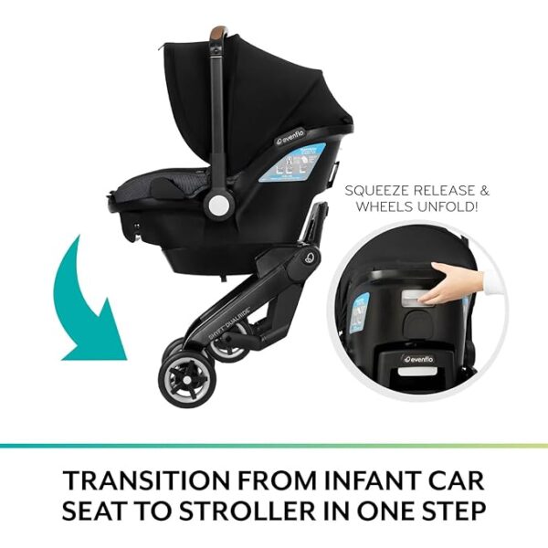 Shyft DualRide with Carryall Storage Infant Car Seat and Stroller Combo (Boone Gray) - Image 5