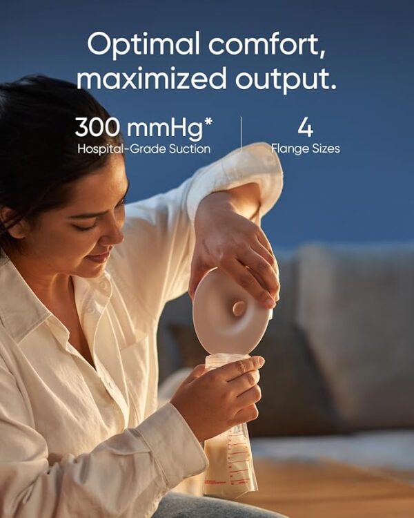 eufy Security Wearable Breast Pump S1 Pro, Electric Hands-Free Breast Pump with Heating Tech, Portable Charging Case, App-Controlled Smart Rhythm, Hospital-Grade Suction, Leak-Proof & Ultra-Quiet - Image 5