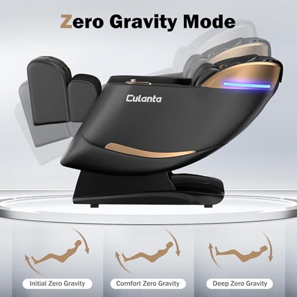 Massage Chair Full Body, Zero Gravity SL-Track Shiatsu Massage Recliner Chair with Body Scan, Airbags, Foot Rollers, Deep Yoga Stretch, Heating (U1-Black) - Image 6