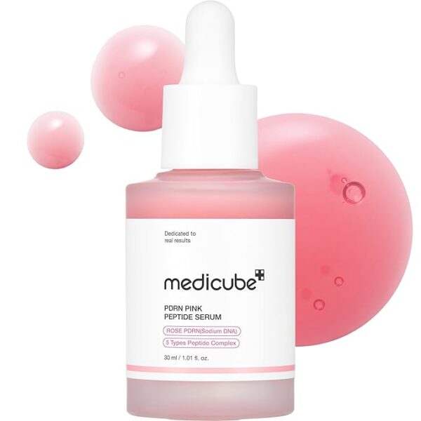 medicube PDRN Pink Peptide Serum, Pink glow serum, 1.01 fl.oz. | Peptide, Niacinamide, Hydrating & Moisturizing & Firming, Uneven Skin Tone