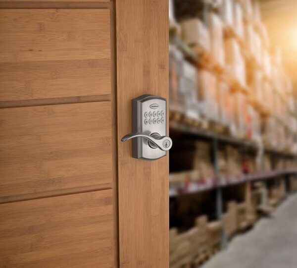 Kwikset SmartCode 955 Pembroke Light Commercial 10-Button Keypad Electronic Lever, Featuring Convenient Keyless Entry, 3-Year Batter Life and High Traffic Durability Satin Nickel - Image 5