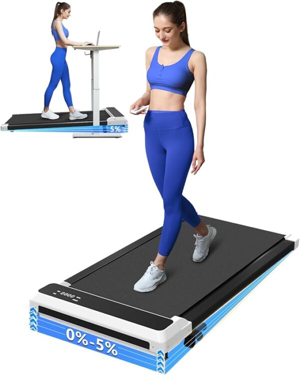 Walking Pad Treadmill, Walking pad with Incline,2 in 1 Walking pad for Walking and Jogging, 2.5HP Compact Treadmill for Home Office with LED Display
