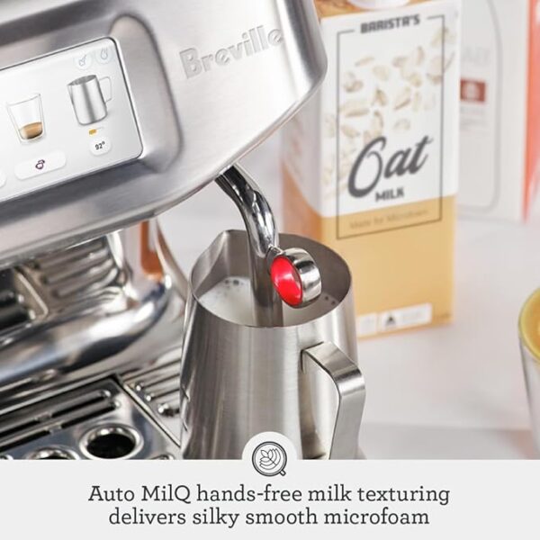 Breville the Barista Touch Impress Espresso Machine with Grinder & Milk Frother, Espresso Maker with Assisted Tamping, Cappuccino & Latte Machine for Home, BES881BSS, Brushed Stainless Steel - Image 3