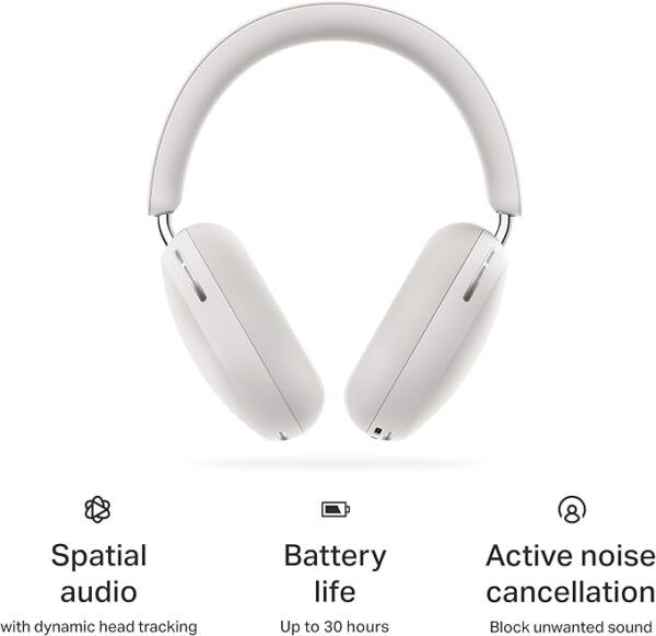 Sonos Ace - White - Wireless Over Ear Headphones with Noise Cancellation - Image 2