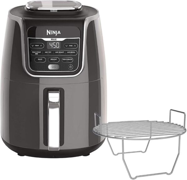 Ninja AF161 Max XL Air Fryer that Cooks, Crisps, Roasts, Bakes, Reheats and Dehydrates, with 5.5 Quart Capacity, and a High Gloss Finish, Grey - Image 2