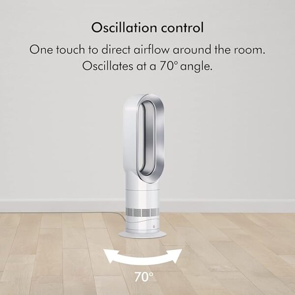 Dyson Hot+Cool™ AM09 Jet Focus heater and fan, White/Silver - Image 4