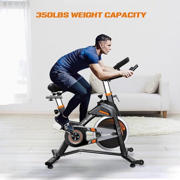 YOSUDA Light Commercial Exercise Bike for Home Magnetic Exercise Bike Stationary 350LB Capacity, Exercise Bike with Bluetooth, Indoor Cycling Bike with Tablet Mount & Comfortable Seat Cushion - Image 2