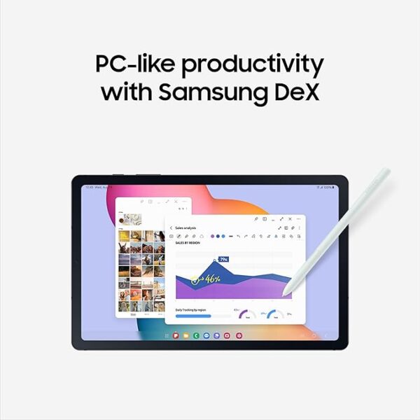 SAMSUNG Galaxy Tab S6 Lite 10.4' 64GB WiFi Android Tablet, S Pen Included, Gaming Ready, Long Battery Life, Slim Metal Design, Expandable Storage, US Version, Oxford Gray - Image 6