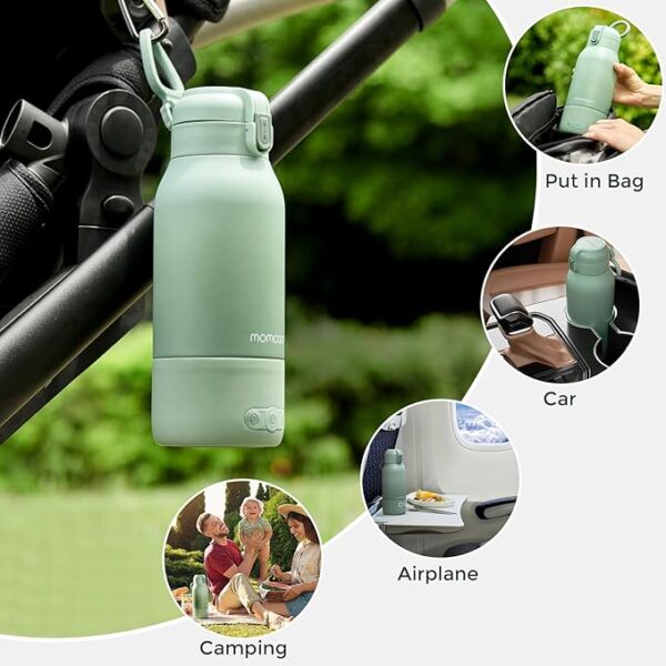 Momcozy Portable Milk Warmer for Travel – Dual Heating Modes for Breast Milk & Water, Portable Bottle Warmer with Fast Heating & Long Battery Life, 17 Ounces Large Capacity to Meet Your All-Day Needs - Image 2