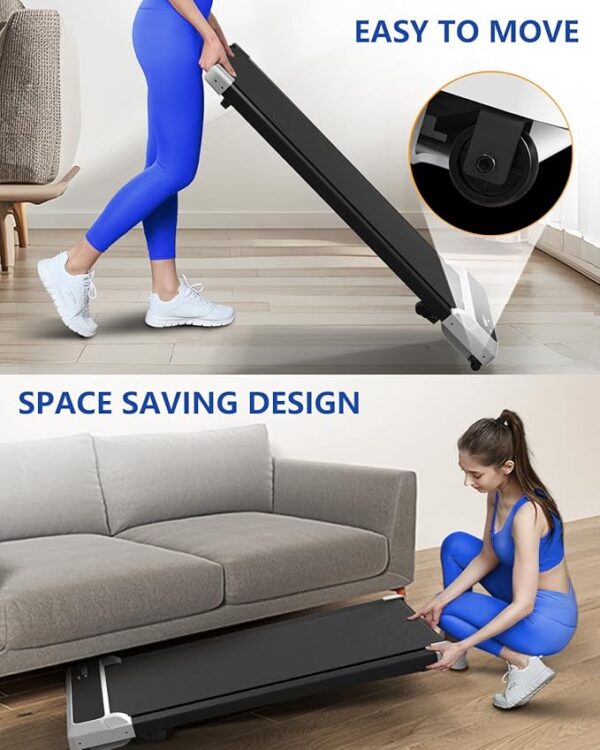 Walking Pad Treadmill, Walking pad with Incline,2 in 1 Walking pad for Walking and Jogging, 2.5HP Compact Treadmill for Home Office with LED Display - Image 5