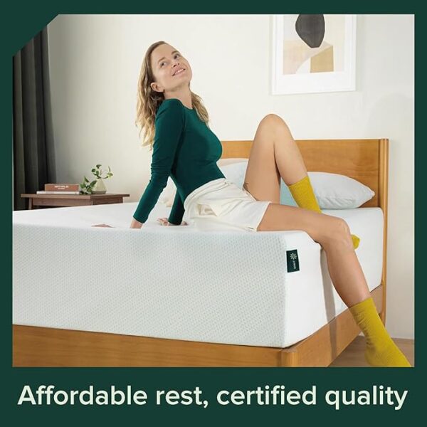 ZINUS 10 Inch Green Tea Memory Foam Mattress [New Version], Queen, Fiberglass free, Medium Firm Feel, Zoned Pressure Relief, Certified Safe Foams & Fabric, Mattress in A Box - Image 5