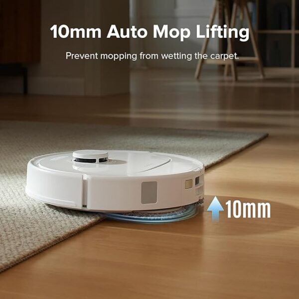 roborock Qrevo S Robot Vacuum and Mop, Self-Drying, Auto Mop Washing, 7000Pa Suction, Self-Emptying & Refilling, 10mm Mop Lifting, 200RPM Spinning Mops, Smart Obstacle Avoidance, White - Image 2