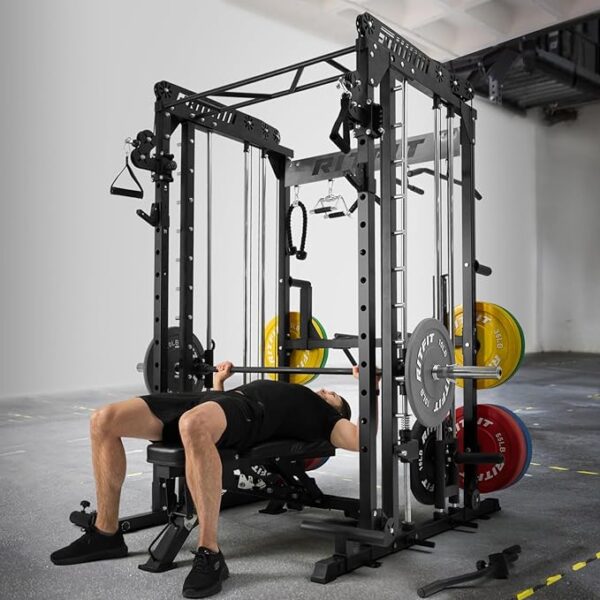 RitFit M1 & M1 Pro Smith Machine with Cable Crossover System, Multi-Function Squat Rack Power Cage for Home Gym, Power Rack and Packages - Image 6