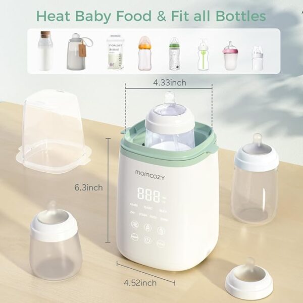 Momcozy Bottle Warmer, Fast Bottle Warmers for All Bottles with Timer, Accurate Temperature Control and Automatic Shut-Off, Multifunctional Bottle Warmer for Breastmilk - Image 3