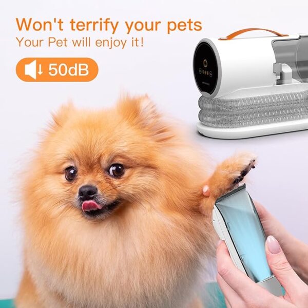 AIRROBO Dog Grooming Vacuum, Dog Grooming Kit,12000Pa Strong Pet Grooming Vacuum for Dogs, 2L Large Capacity Dog Vacuum for Shedding Grooming Hair, Dog Hair Vacuum, 5 Pet Grooming Tools, Quiet,PG100 - Image 2