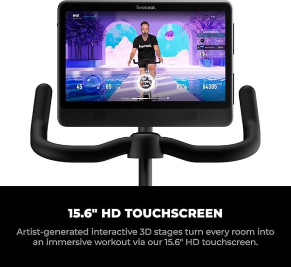 Smart Exercise Bike, Indoor Exercise Bike With 15.6 TouchScreen, Stationary Bike With Auto Resistance, Bluetooth, Training Algorithm, Top Instructors - Image 6