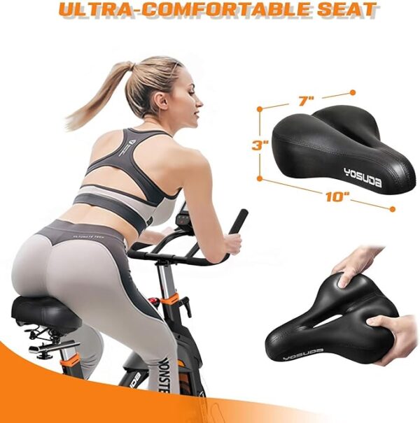 YOSUDA Light Commercial Exercise Bike for Home Magnetic Exercise Bike Stationary 350LB Capacity, Exercise Bike with Bluetooth, Indoor Cycling Bike with Tablet Mount & Comfortable Seat Cushion - Image 3