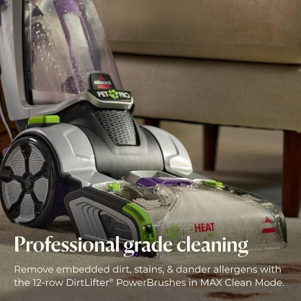 BISSELL ProHeat 2X Revolution Pet Pro Plus, 3588F, Upright Deep Cleaner, 30-minute Dry Time, Dual Dirt Lifter Powerbrush, Hose & Tool Attachment, Pet Upholstery Tool and Tough Stain Tool Included - Image 3