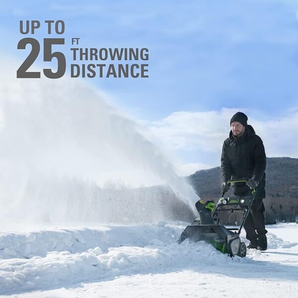 Greenworks 80V (75+ Compatible Tools) 20” Brushless Cordless Snow Blower, 2.0Ah Battery and Charger Included - Image 3
