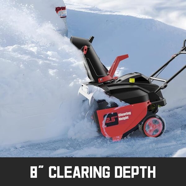 PowerSmart Snow Blower Gas Powered 21-Inch Single-Stage 212cc Engine with Recoil Start, Compact Lightweight Design - Image 4