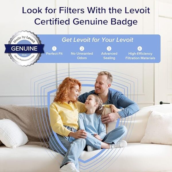 LEVOIT Air Purifier for Home Large Room Bedroom Up to 1110 Ft² with Air Quality Monitor, Smart WiFi, Washable Pre-Filter, HEPA Sleep Mode for Pets, Allergies, Dust, Pollen, Vital 100S-P, White - Image 6