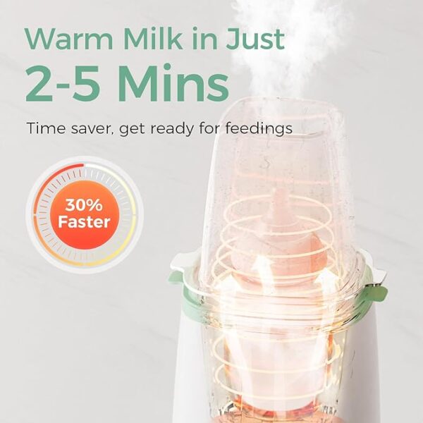 Momcozy Bottle Warmer, Fast Bottle Warmers for All Bottles with Timer, Accurate Temperature Control and Automatic Shut-Off, Multifunctional Bottle Warmer for Breastmilk - Image 5