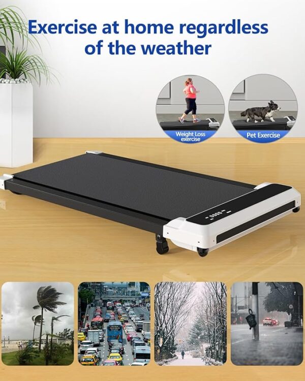 Walking Pad Treadmill, Walking pad with Incline,2 in 1 Walking pad for Walking and Jogging, Compact Treadmill for Home Office with LED Display - Image 2