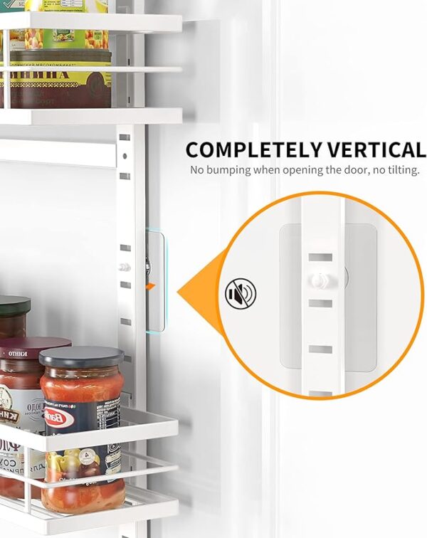 Moforoco White 9-Tier Over The Door Pantry Organizer, Pantry Organization And Storage, Metal Hanging Spice Rack Shelves Door, Home & Kitchen Essentials, Laundry Room Bathroom Organization - Image 4