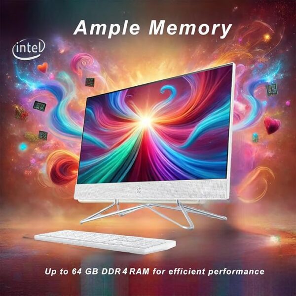 HP 22 inch All-in-One Desktop PC • 2024 Latest Model • Microsoft Office Trial • FHD Display • 32GB RAM • 1TB Storage (512GB SSD + 512GB External HD) • Intel Celeron CPU • w/WOWPC Bundle • Win 11 Pro - Image 2