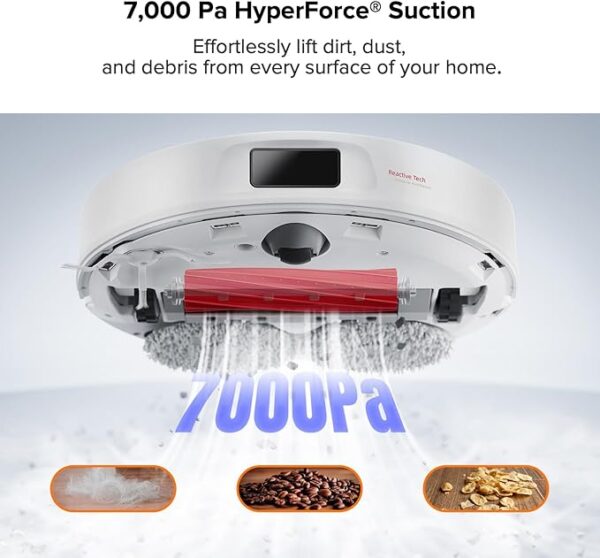roborock Qrevo Pro Robot Vacuum and Mop with FlexiArm Design Edge Mopping, Dynamic Hot Water Mop Washing and Auto Mop Drying, Intelligent Dirt Detection, 7,000 Pa Suction, Ideal for Carpets - Image 2