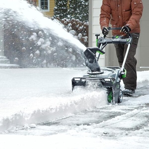 EGO Power+ SNT2112 21-Inch 56-Volt Lithium-Ion Cordless Snow Blower with Steel Auger - (2) 5.0Ah Batteries and Dual Port Charger Included, Black - Image 5