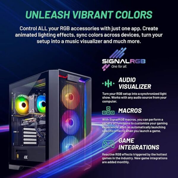 Skytech Gaming Nebula Gaming PC Desktop – Intel Core i5 13400F 2.5 GHz, NVIDIA RTX 4060, 1TB NVME SSD, 16GB DDR4 RAM 3200, 600W Gold PSU, 11AC Wi-Fi, Windows 11 Home 64-bit,Black - Image 5