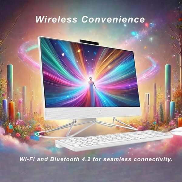 HP 22 inch All-in-One Desktop PC • 2024 Latest Model • Microsoft Office Trial • FHD Display • 32GB RAM • 1TB Storage (512GB SSD + 512GB External HD) • Intel Celeron CPU • w/WOWPC Bundle • Win 11 Pro - Image 3