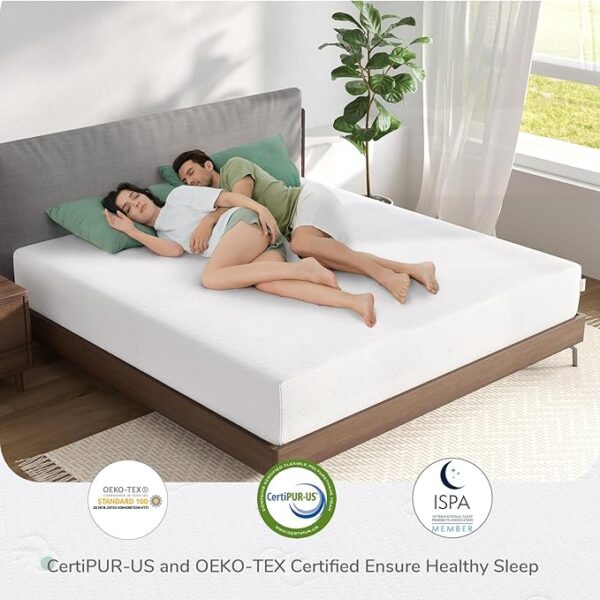 Novilla King Mattress, 12 Inch King Size Memory Foam Mattress with Comfort Foam for Pressure Relief & Cool Fresh Sleep,Removable Washable Mattress Cover,Memory Foam Mattress King - Image 3