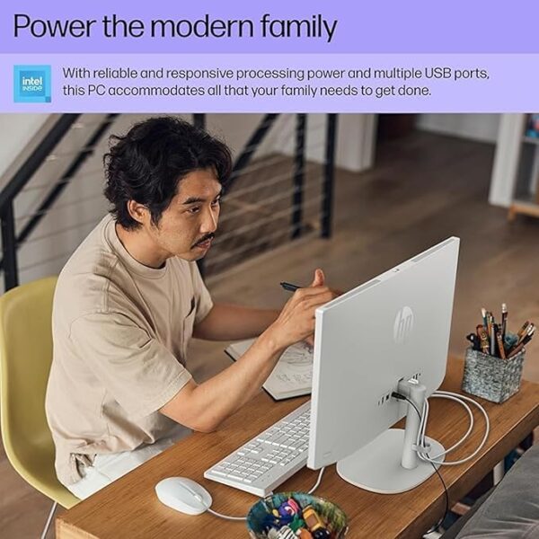 HP 22" All-in-One Desktop PC • The New Version and Look • 12 Month Microsoft Office • 40GB RAM • 1TB Storage (512GB SSD and 512GB External) • FHD Display • Intel Celeron Processor • Windows 11 Home - Image 5