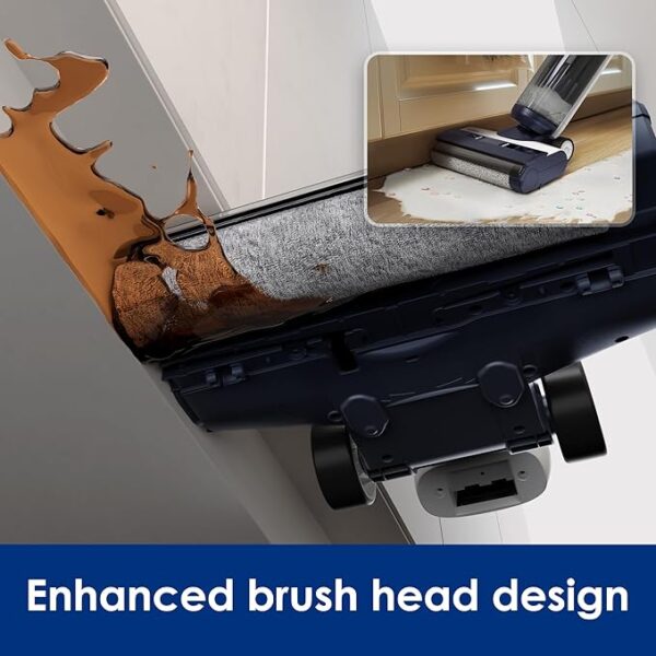 Tineco Floor ONE S5 Smart Cordless Wet Dry Vacuum Cleaner and Mop for Hard Floors, Digital Display, Long Run Time, Great for Sticky Messes and Pet Hair, Space-Saving Design, Blue - Image 5