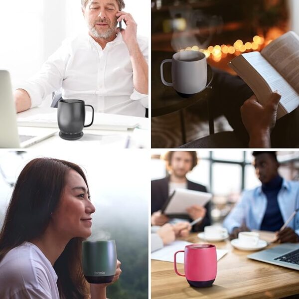 Nextmug - Temperature-Controlled, Self-Heating Coffee Mug (Black - 14 oz.) - Image 2