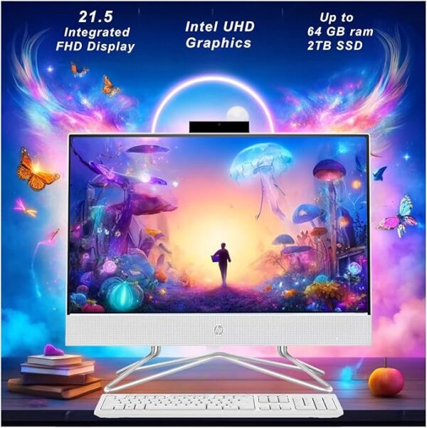 HP 22 inch All-in-One Desktop PC • 2024 Latest Model • Microsoft Office Trial • FHD Display • 32GB RAM • 1TB Storage (512GB SSD + 512GB External HD) • Intel Celeron CPU • w/WOWPC Bundle • Win 11 Pro - Image 4