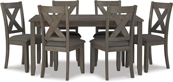 Signature Design by Ashley Caitbrook Rustic 7 Piece Dining Set, Include Table and 6 Chairs, Gray - Image 5