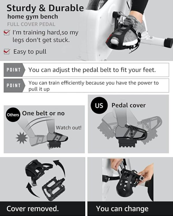 Foldable Exercise Bike Stationary Bikes for Home, 5 IN 1 Indoor Workout Bike, Cycling Bike with 16-Level Quiet Magnetic Resistance, 6.6 LBS Flywheel and 300LBS Capacity, 2025 Designed 817 X-bike - Image 7