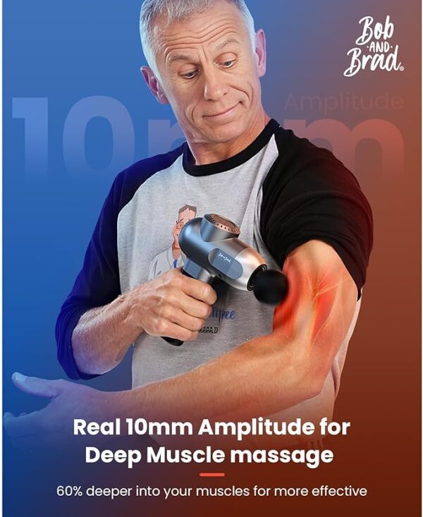 BOB AND BRAD C2 Pro Massage Gun with Heat and Cold Therapy, Mini Massager Gun Deep Tissue, Heated Professional Electric Back Massager for Athletes, Handheld Massager, FSA and HSA Eligible - Image 3