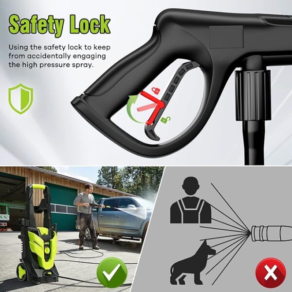 Electric Pressure Washer, 4200 PSI 2.5 GPM Power Washer with 4 Quick Connect Nozzles, High Pressure Cleaning Machine with Foam Cannon for Cars/Fences/Driveways/Patios/Home Cleaning - Image 2