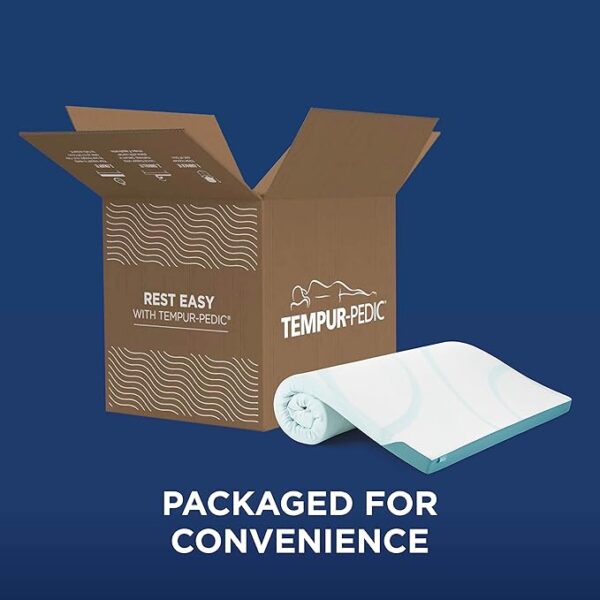 Tempur-Pedic TEMPUR-Adapt + Cooling 3-Inch Full Mattress Topper Medium Luxury Premium Foam, Washable Cover, Medium Cooling Topper,white - Image 2