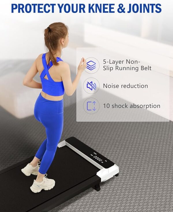 Walking Pad Treadmill, Walking pad with Incline,2 in 1 Walking pad for Walking and Jogging, 2.5HP Compact Treadmill for Home Office with LED Display - Image 4