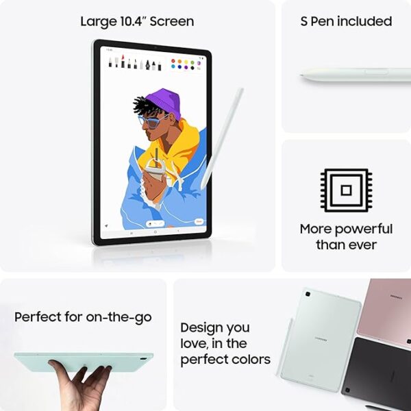 SAMSUNG Galaxy Tab S6 Lite 10.4' 64GB WiFi Android Tablet, S Pen Included, Gaming Ready, Long Battery Life, Slim Metal Design, Expandable Storage, US Version, Oxford Gray - Image 4