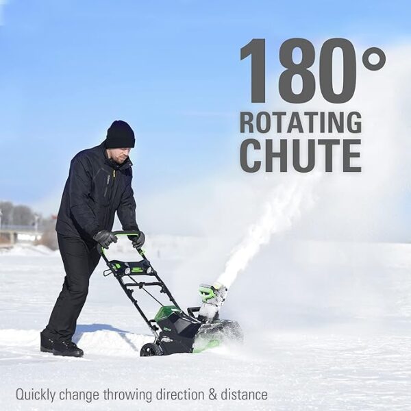 Greenworks 80V (75+ Compatible Tools) 20” Brushless Cordless Snow Blower, 2.0Ah Battery and Charger Included - Image 4