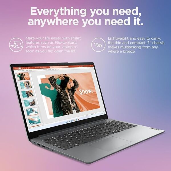 Lenovo IdeaPad 1 Student Laptop Computer, 15.6" FHD Display, Intel Dual Core Processor, 32GB DDR4 RAM, 1TB PCIe SSD, WiFi 6, Bluetooth 5.2, Type-C, Cloud Grey, Windows 11 Pro, Tichang - Image 4