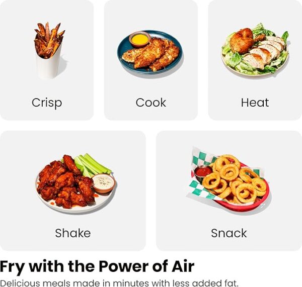 Chefman TurboFry Touch Dual Air Fryer, Maximize The Healthiest Meals With Double Basket Capacity, One-Touch Digital Controls And Shake Reminder For The Perfect Crispy And Low-Calorie Finish - Image 4
